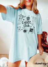 Coffee Club Doodle Tee *16 Colors (S-3X) SC