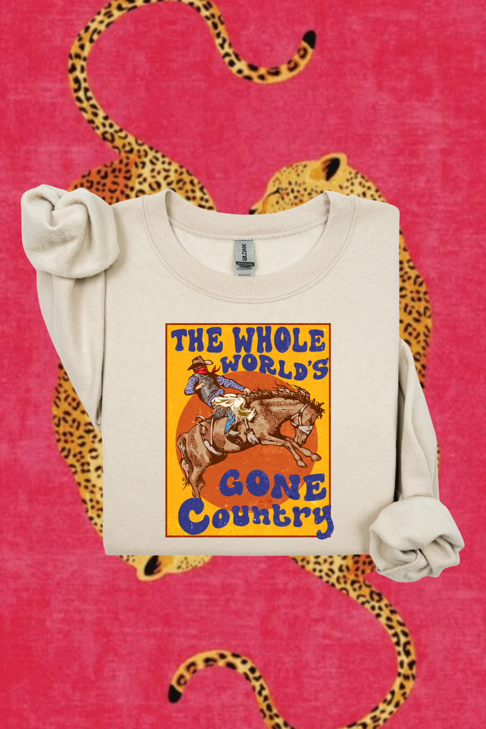 The World's Gone Country Gildan Crewneck Sweatshirt