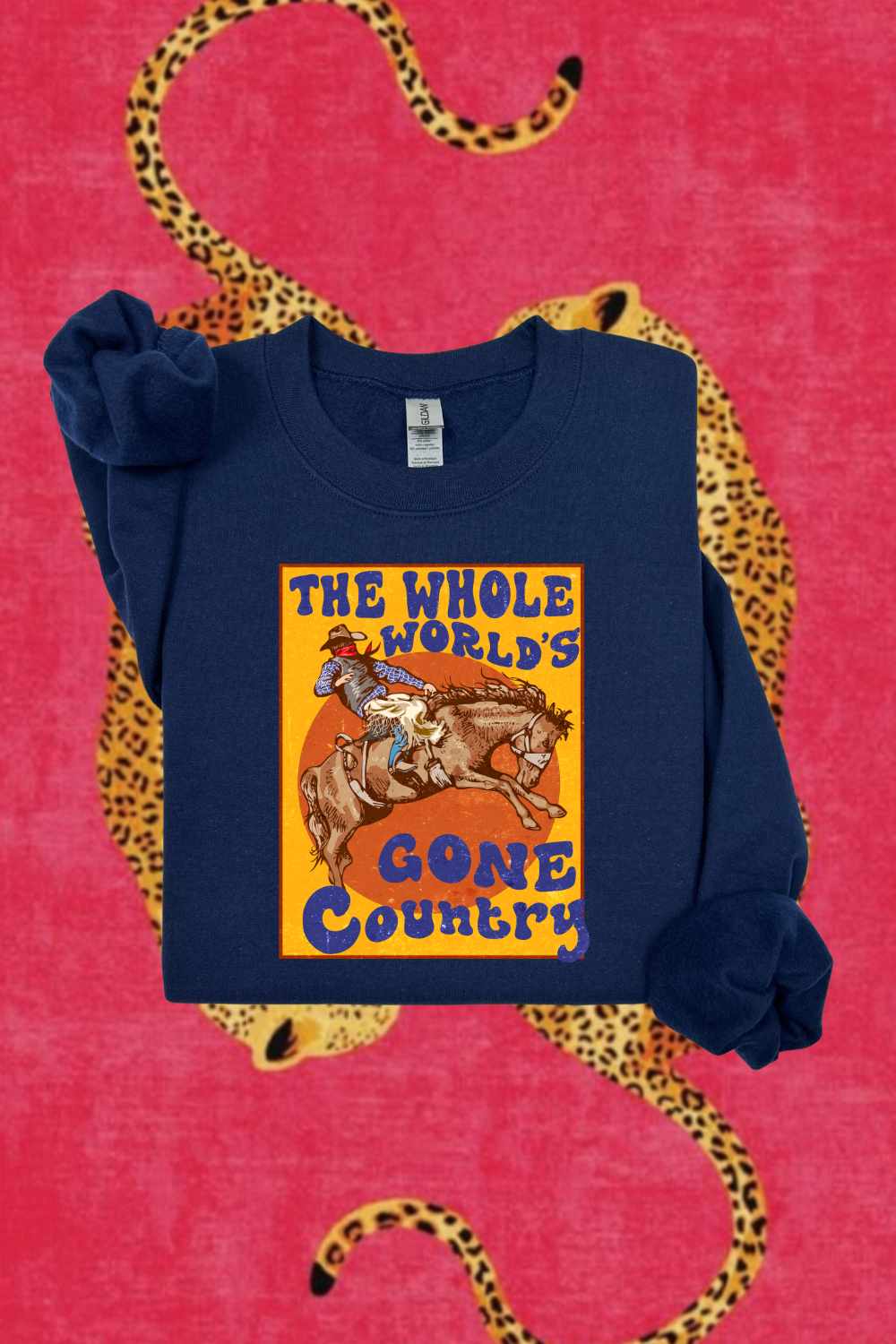 The World's Gone Country Gildan Crewneck Sweatshirt