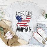American Woman Eagle Graphic Tee – Patriotic Women's Shirt