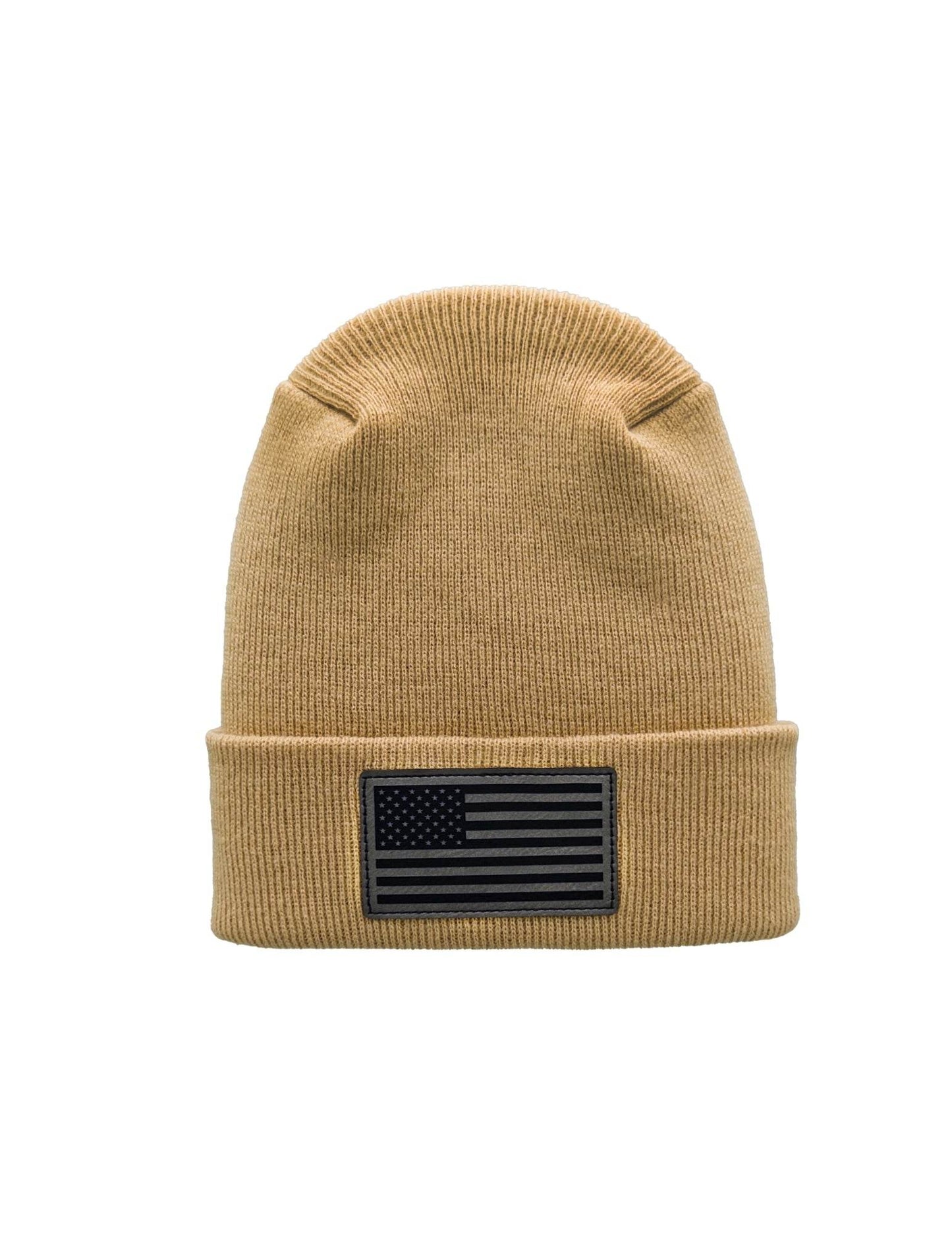 Haakwear American Flag Beanie – H Stitch Knit Cuffed USA Made