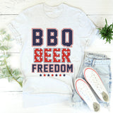 BBQ Beer Freedom Graphic Tee – Funny 4th of July Shirt
