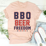 BBQ Beer Freedom Graphic Tee – Funny 4th of July Shirt