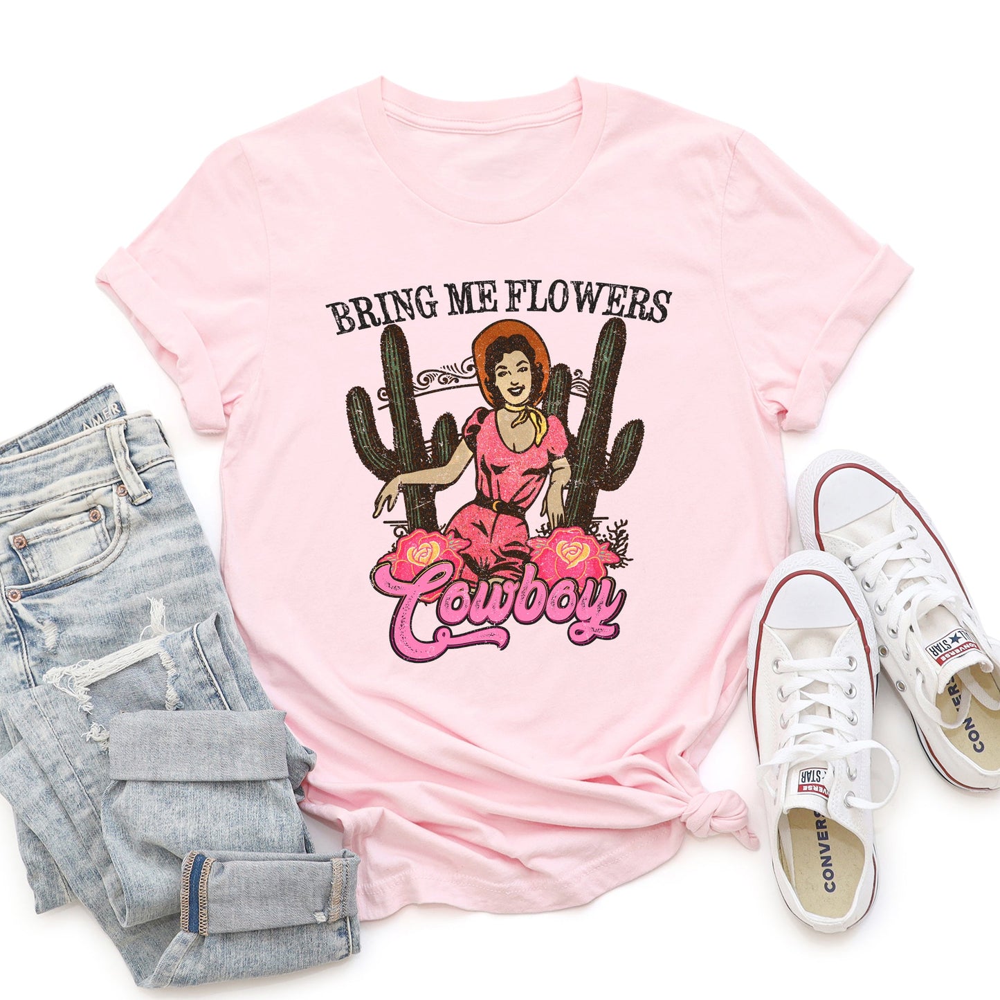 Bring Me Flowers Cowboy Super Soft Tee – Valentine's Day