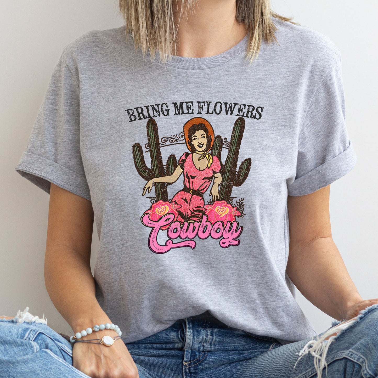 Bring Me Flowers Cowboy Super Soft Tee – Valentine's Day