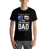 All American Dad 4th of July Father's Day Sunglasses Slim Fit Tee