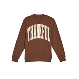 Thankful Graphic Sweatshirt | Chestnut Brown Thanksgiving Crewneck