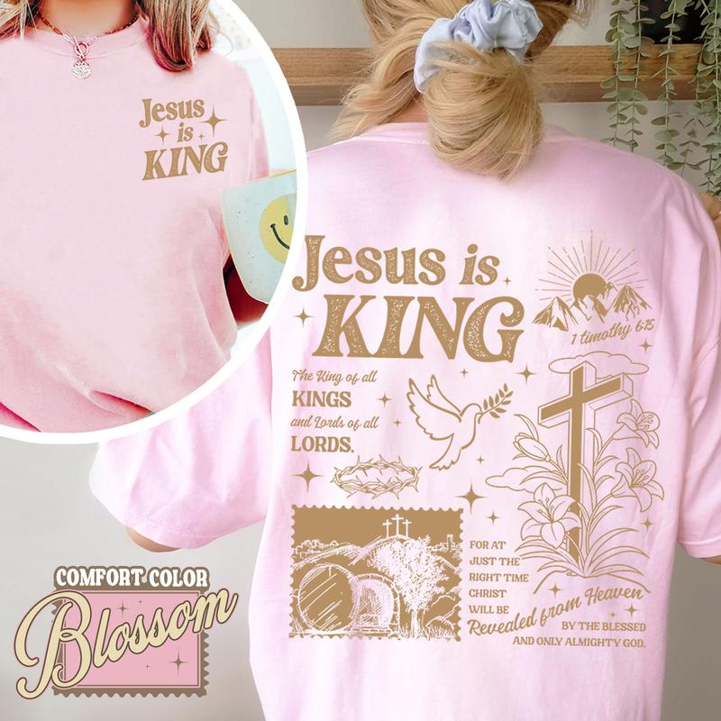 Jesus Is King Christian Graphic T-Shirt – Faith Apparel