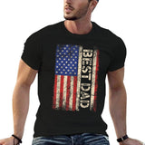 Best Dad Ever American Flag Father's Day Breathable T-Shirt