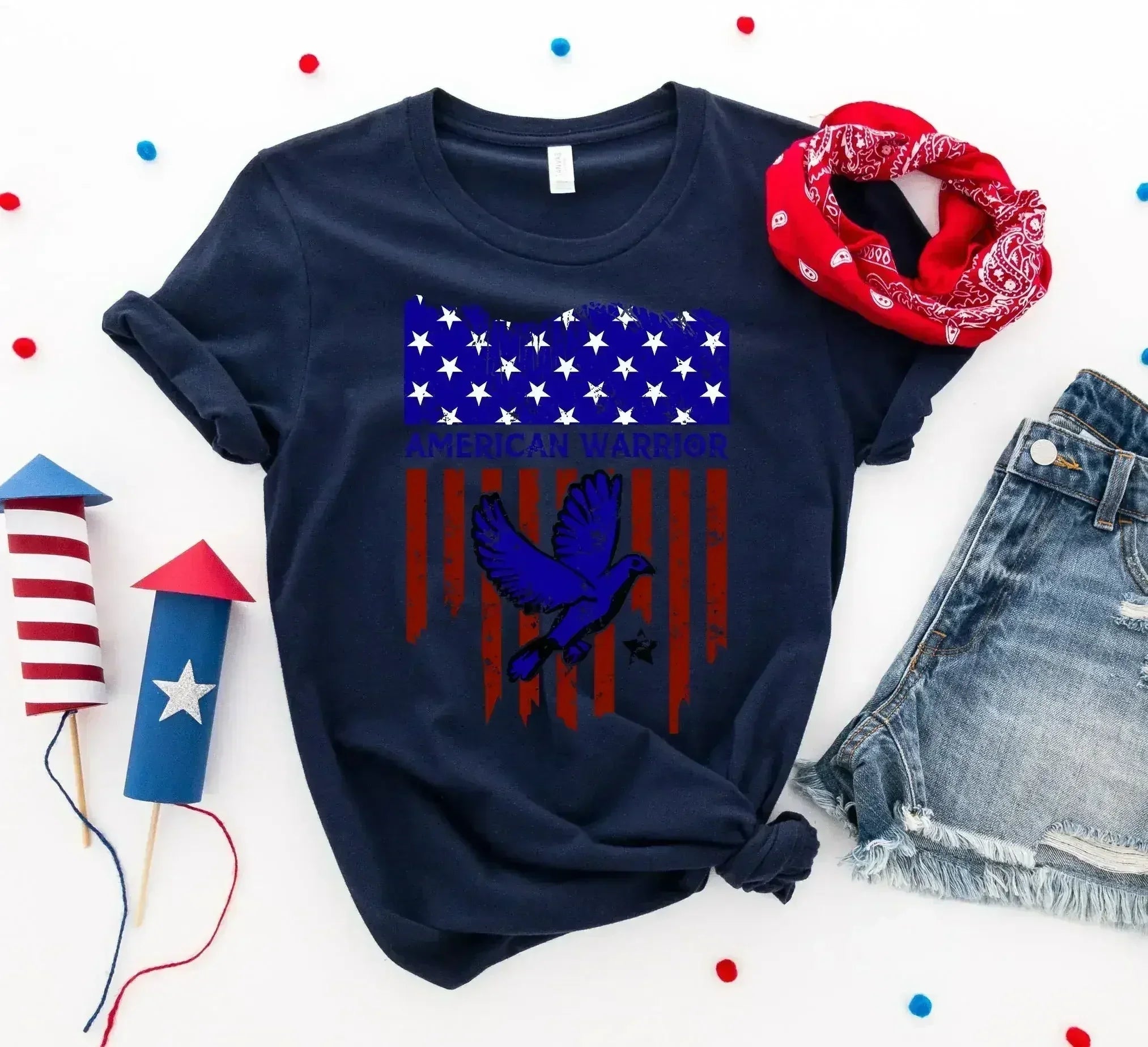 American Warrior T-Shirt – Premium Ring-Spun Cotton Patriotic Tee