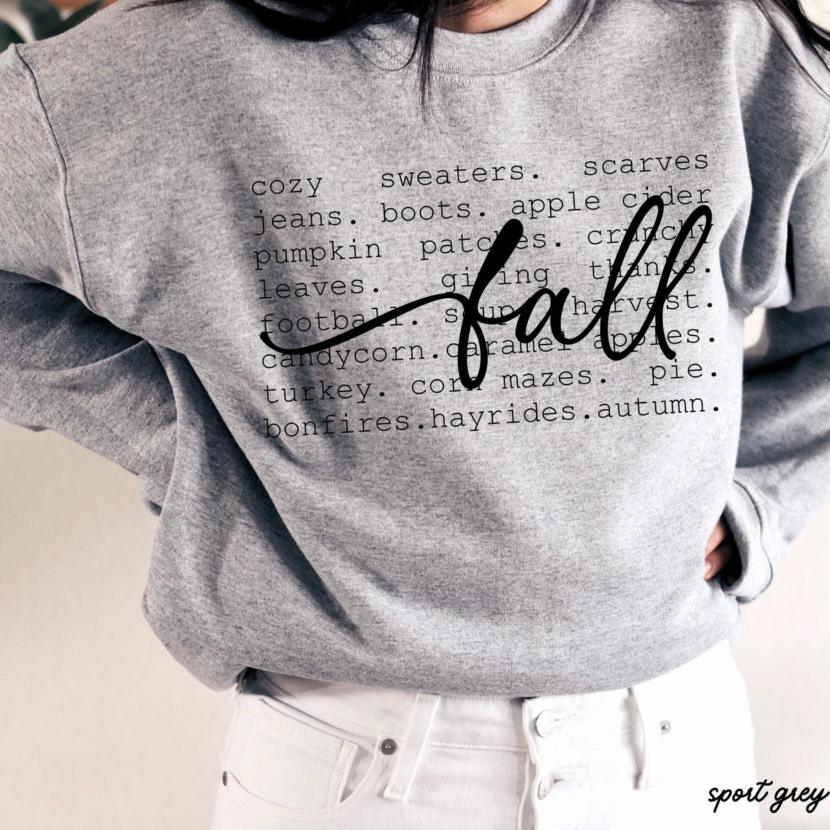 Fall Words Sweatshirt *5 Colors (S-3X)