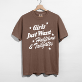 Girls Just Want Halftime & Tailgates Graphic Tee | Football Game Day Shirt