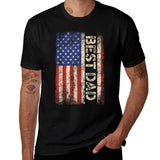 Best Dad Ever American Flag Father's Day Breathable T-Shirt