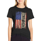 Best Dad Ever American Flag Father's Day Breathable T-Shirt