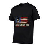Vintage Proud Army Dad American Veteran Gift Summer Tee