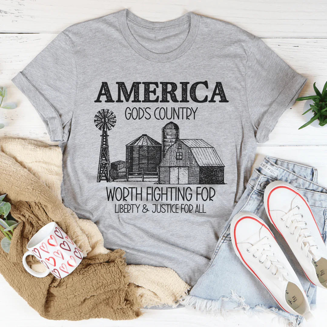 God's Country Graphic Tee – Soft Everyday Faith Western Shirt
