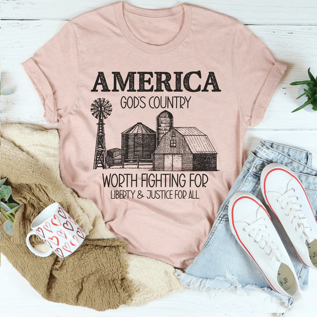 God's Country Graphic Tee – Soft Everyday Faith Western Shirt