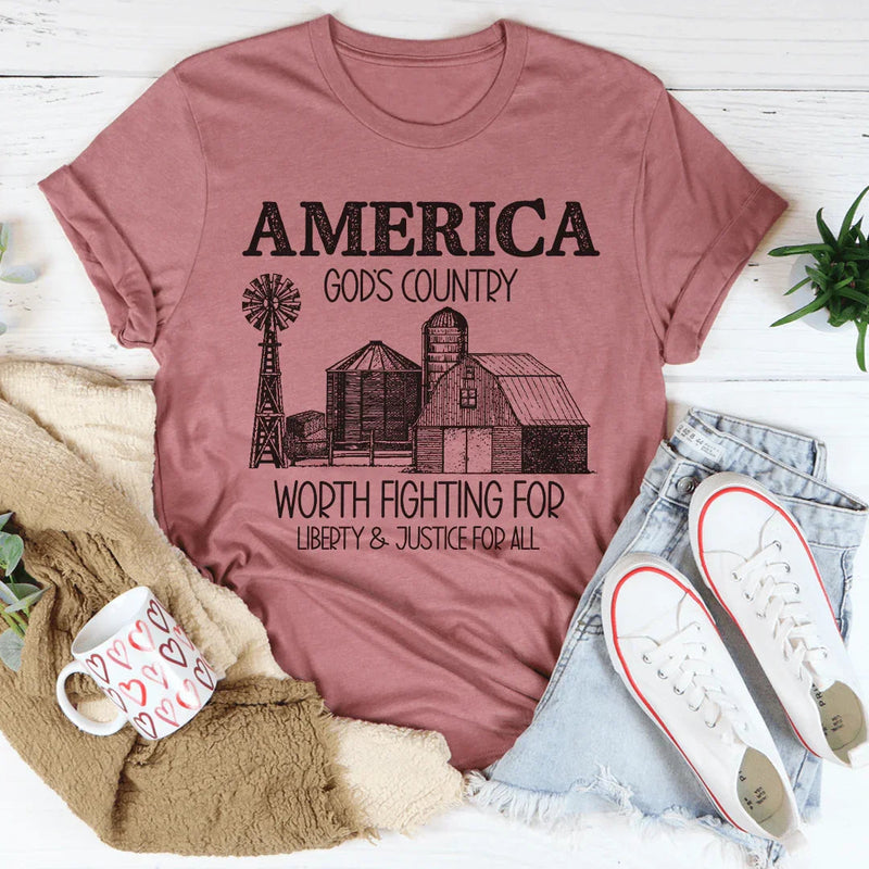 God's Country Graphic Tee – Soft Everyday Faith Western Shirt