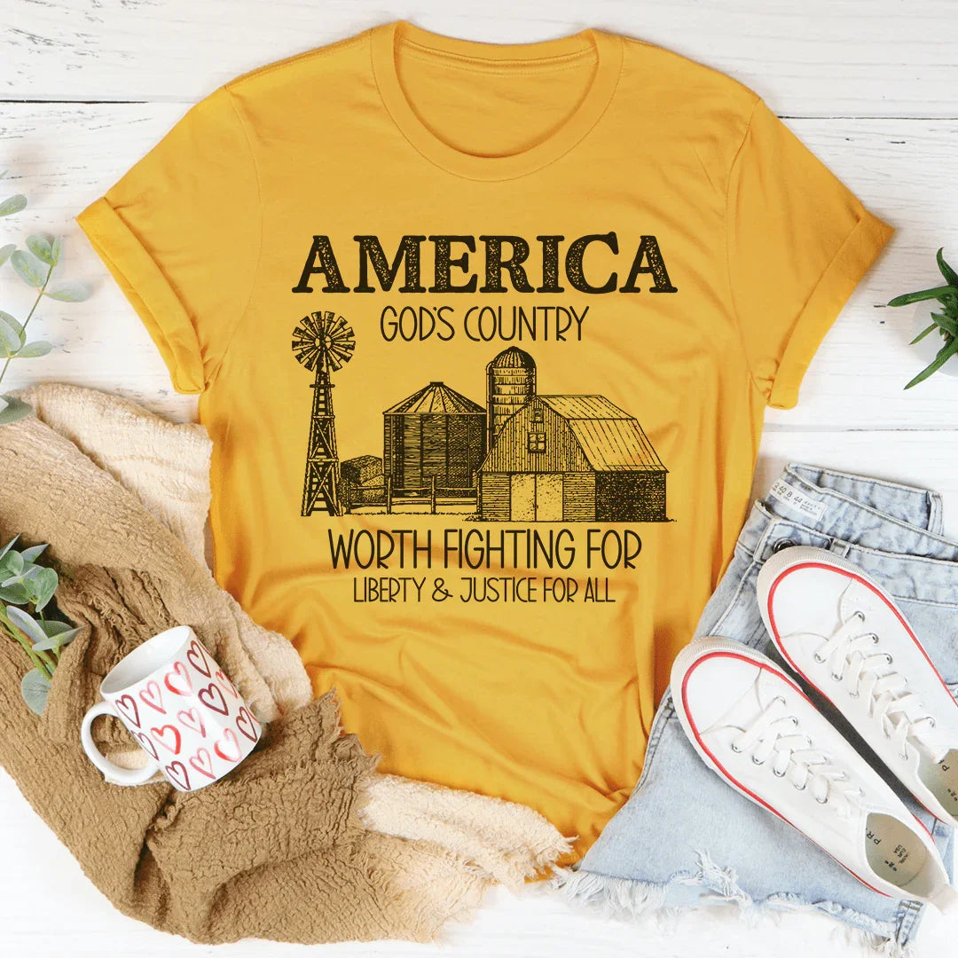 God's Country Graphic Tee – Soft Everyday Faith Western Shirt