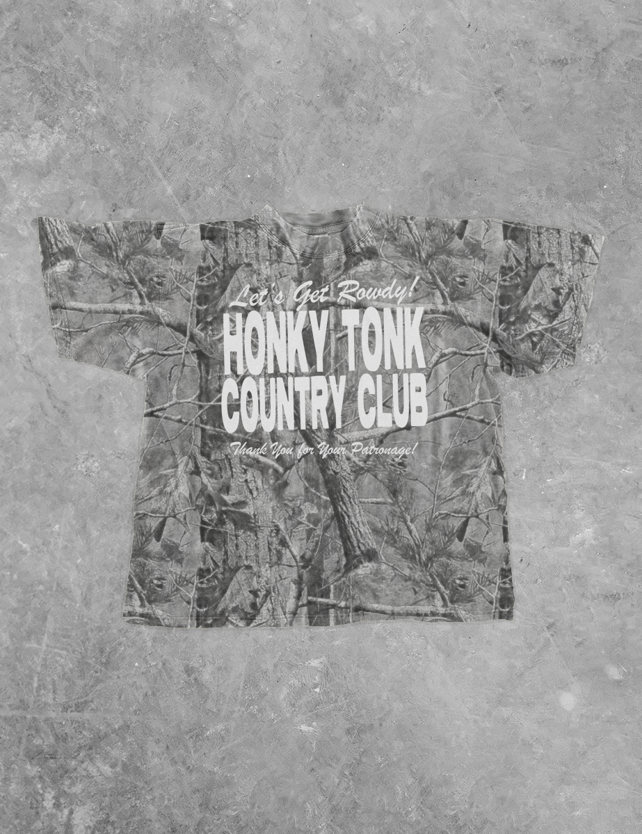 Honky Tonk Country Club 90s Country Boxy Cotton T-Shirt