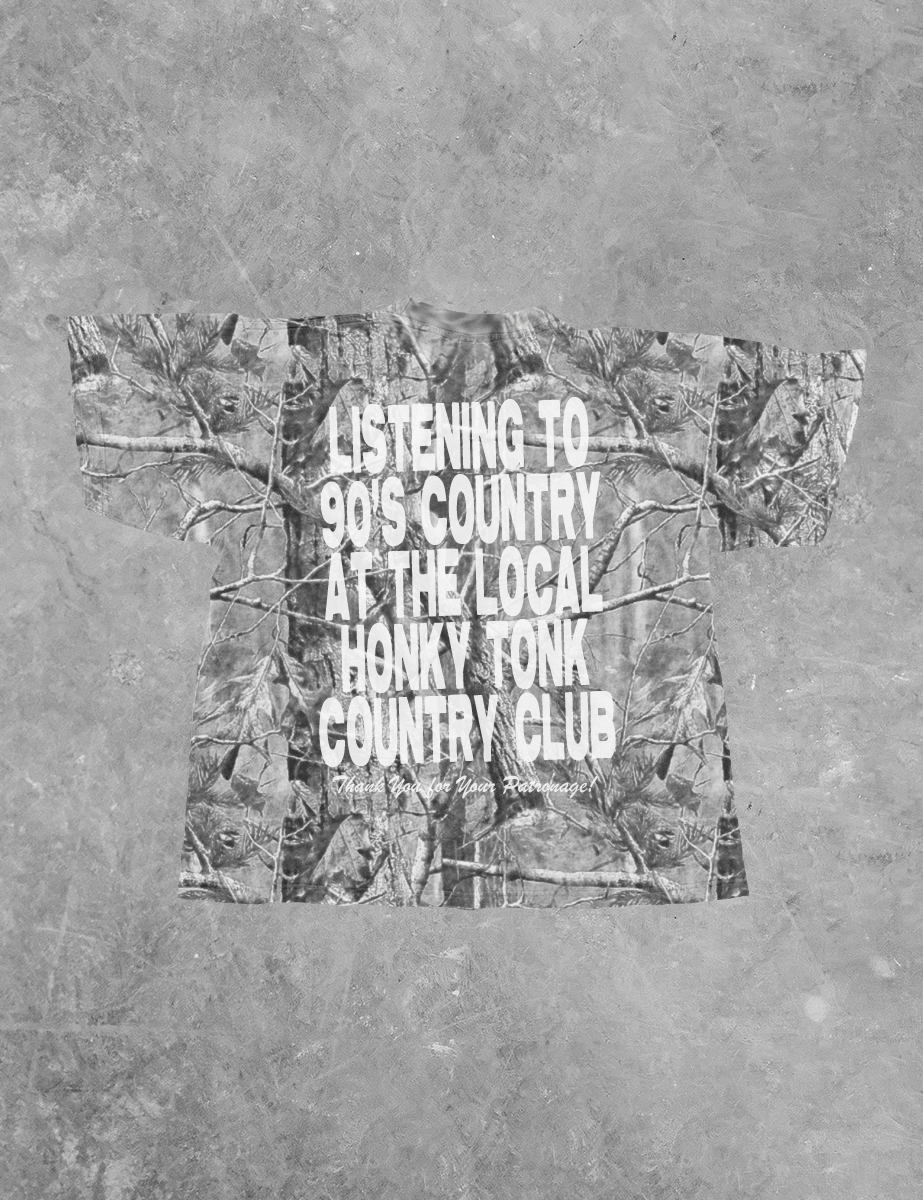 Honky Tonk Country Club 90s Country Boxy Cotton T-Shirt
