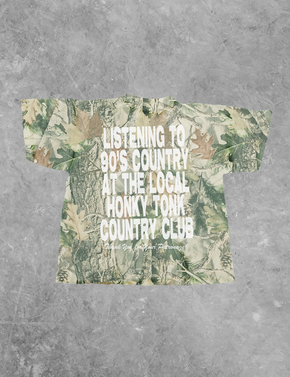 Honky Tonk Country Club 90s Country Boxy Cotton T-Shirt