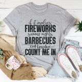 Fireworks Summer Nights BBQs & Freedom Graphic Tee – 4th of July