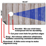 Blue Arrow - Cornhole Board Wrap - Set of 2
