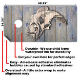 Bass Fish Jump - Cornhole Board Wrap - Set of 2