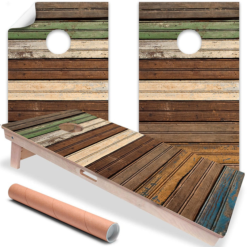 Wood Panels - Cornhole Board Wrap - Set of 2