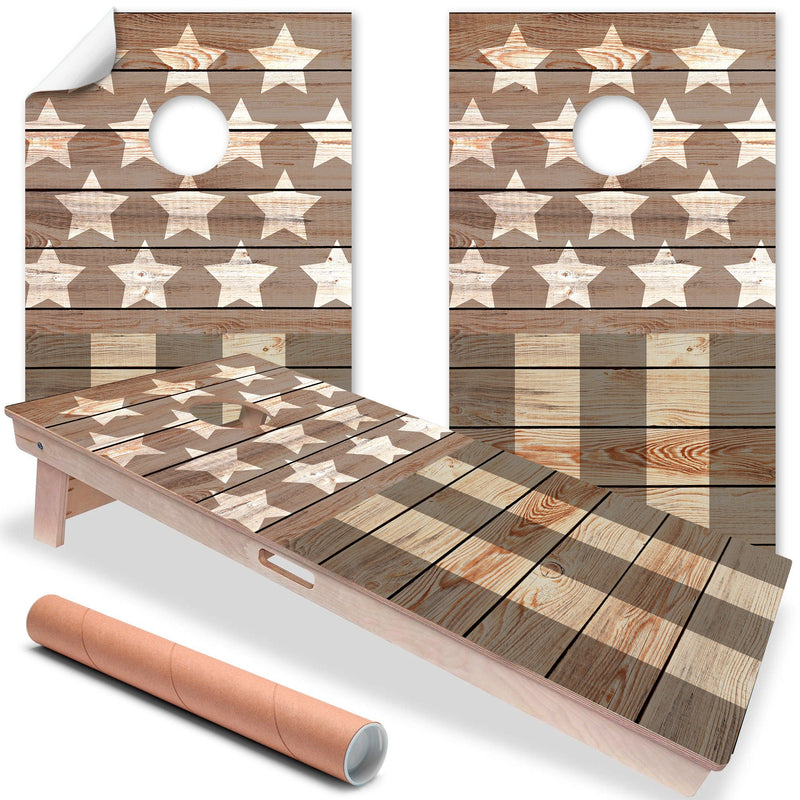 Stars & Stripes - Cornhole Board Wrap - Set of 2
