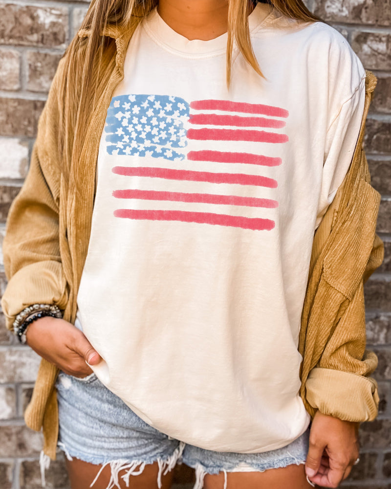 Retro America Comfort Colors Tee – 4th of July Patriotic Women's