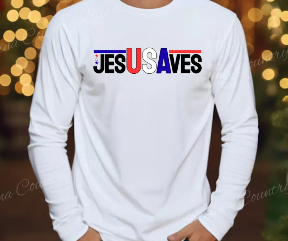 Jesus Saves Graphic T-Shirt – Lightweight Faith-Based Christian Tee