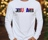 Jesus Saves Graphic T-Shirt – Lightweight Faith-Based Christian Tee