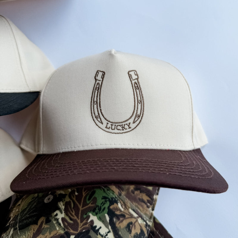 Lucky Trucker Hat – Western Style Mesh Snapback Cap