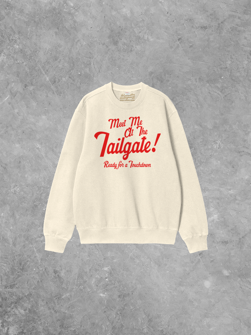 Underground Original Design: Meet Me at the Tailgate! Boxy Cotton Sweatshirt