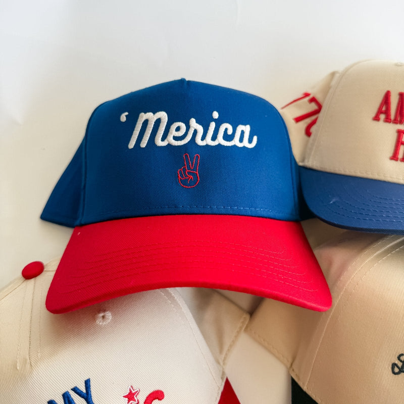 'Merica Trucker Hat – Patriotic Mesh Snapback Cap