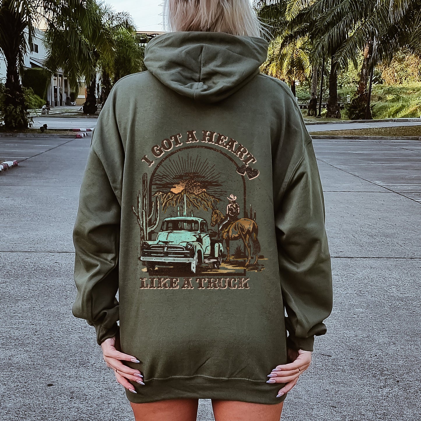 I Got a Heart Like a Truck Country Music Hoodie – Western
