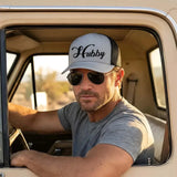 Embroidered Hubby Trucker Hat – Mesh Cap for Wedding or Anniversary