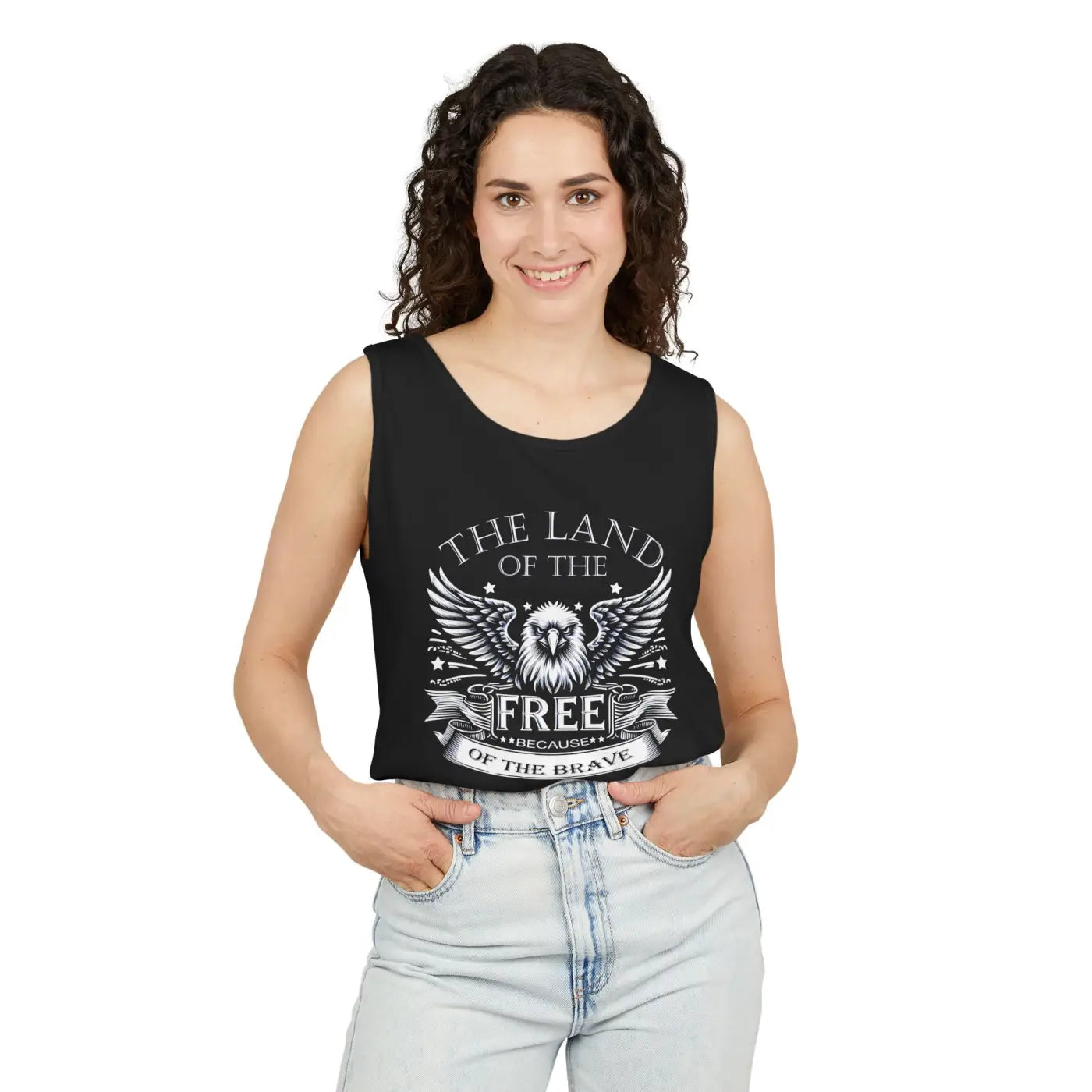 Patriotic Eagle Tank Top – True American Pride Cotton