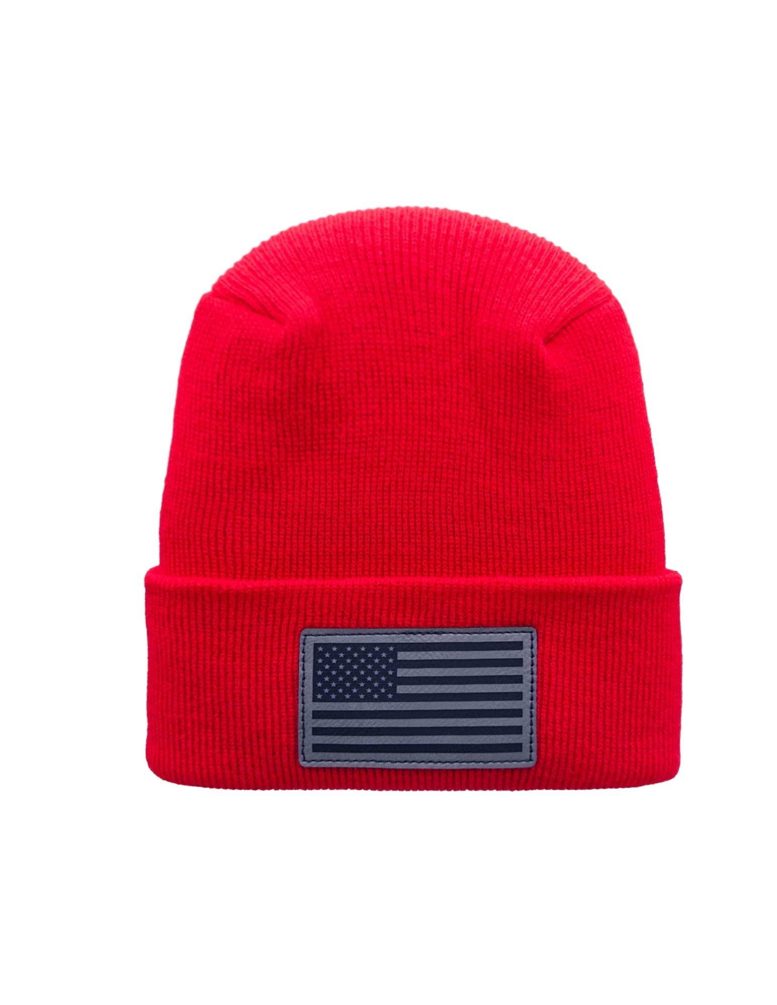 Haakwear American Flag Beanie – H Stitch Knit Cuffed USA Made