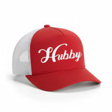 Embroidered Hubby Trucker Hat – Mesh Cap for Wedding or Anniversary