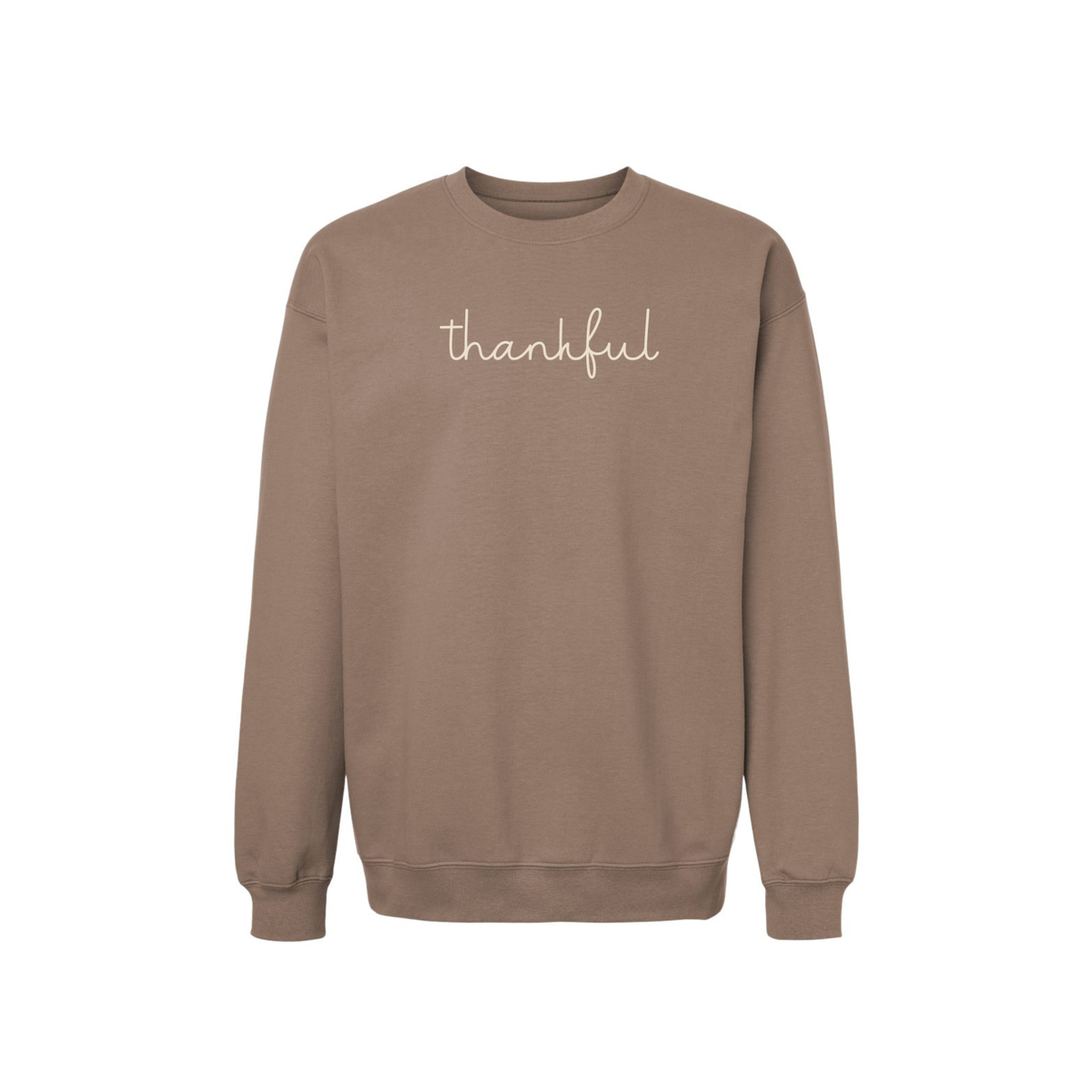 Thankful Script Crewneck Sweatshirt | Cozy Fall Thanksgiving Sweatshirt