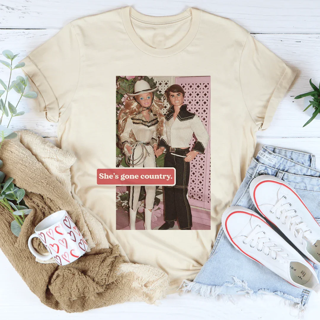 She's Gone Country Graphic Tee – Soft Everyday Country Shirt