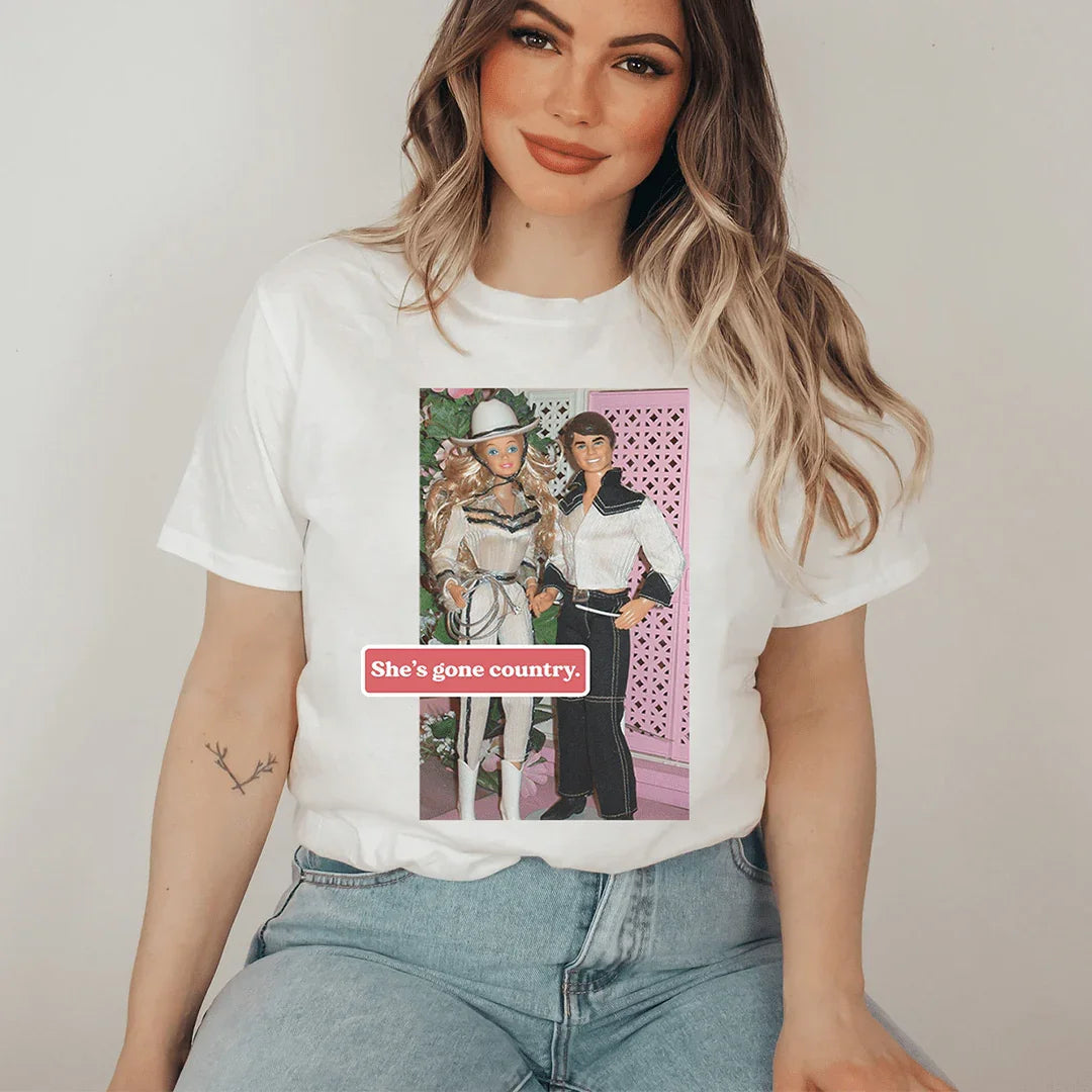 She's Gone Country Graphic Tee – Soft Everyday Country Shirt