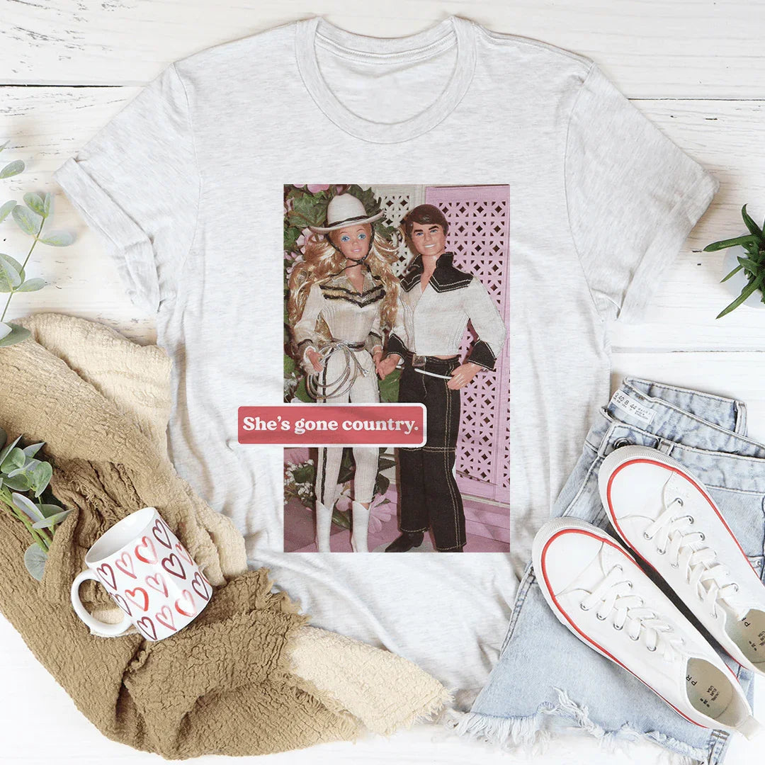 She's Gone Country Graphic Tee – Soft Everyday Country Shirt