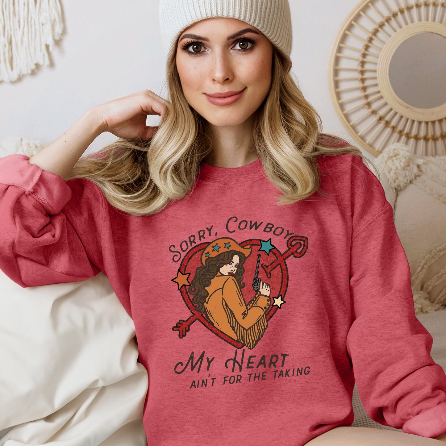 Sorry Cowboy My Heart Ain't for the Taking Western Sweatshirt