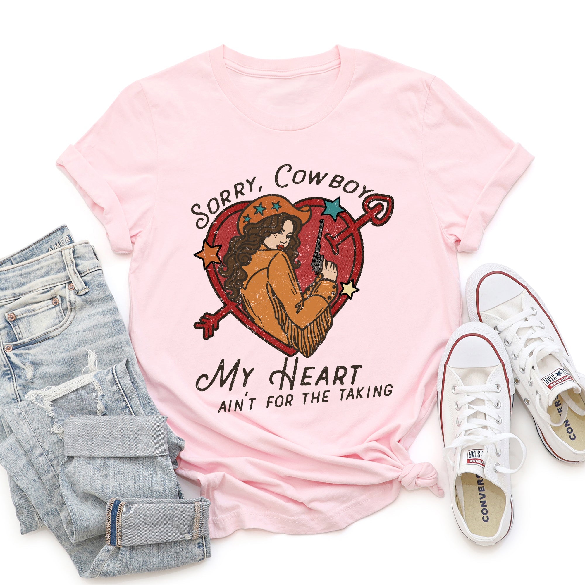 Sorry Cowboy Heart Ain't for the Taking Super Soft Tee