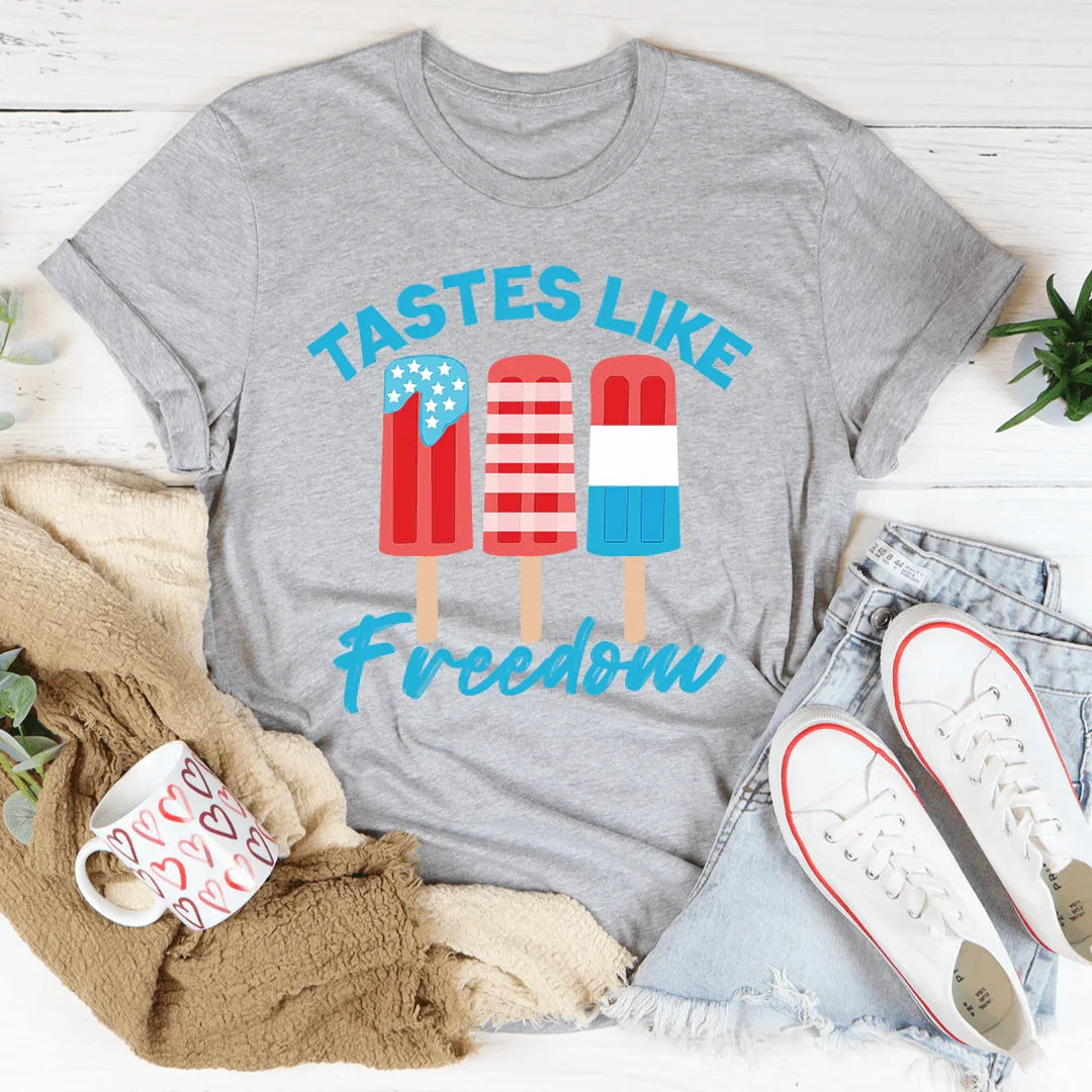 Tastes Like Freedom Graphic Tee – Funny Patriotic Shirt