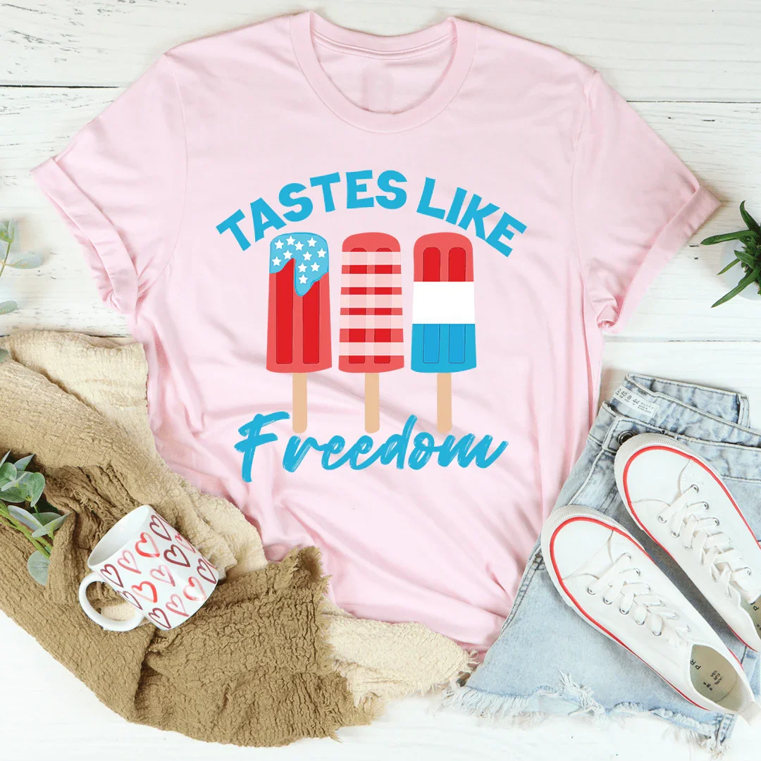 Tastes Like Freedom Graphic Tee – Funny Patriotic Shirt